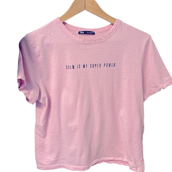 ZARA ~CALM IS MY SUPER POWER~ T-shirt - Picture 3 of 7